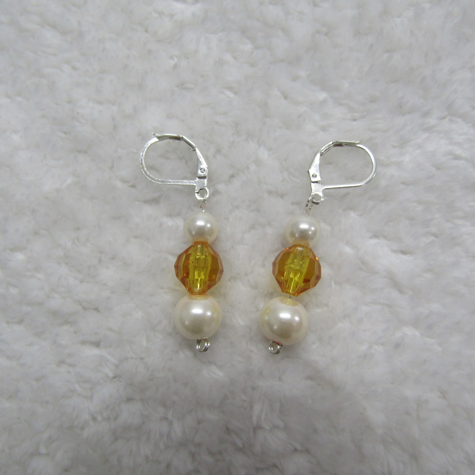 Brown White Pearl Drop Earrings For Women Teen Gift Idea Holiday Casual